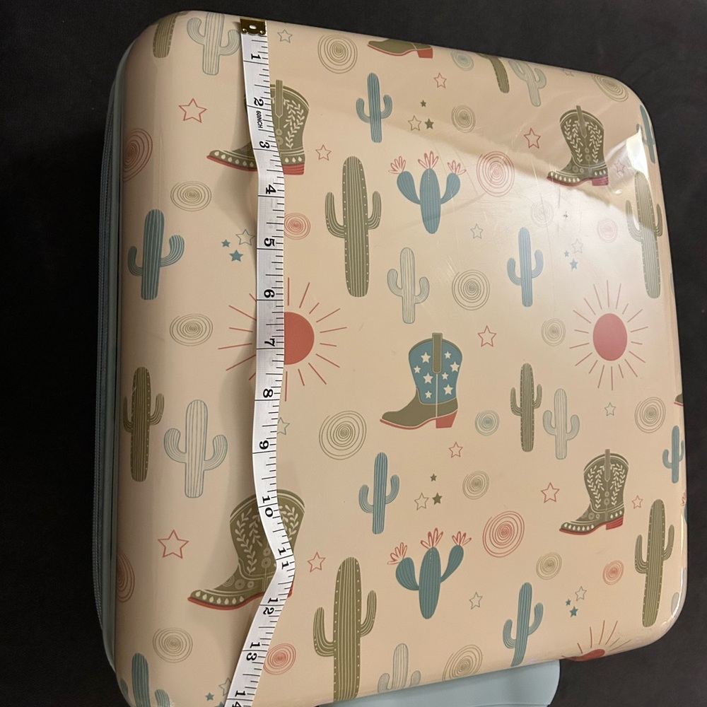 Cactus and Cowboy Boot Patterned Kids Suitcase